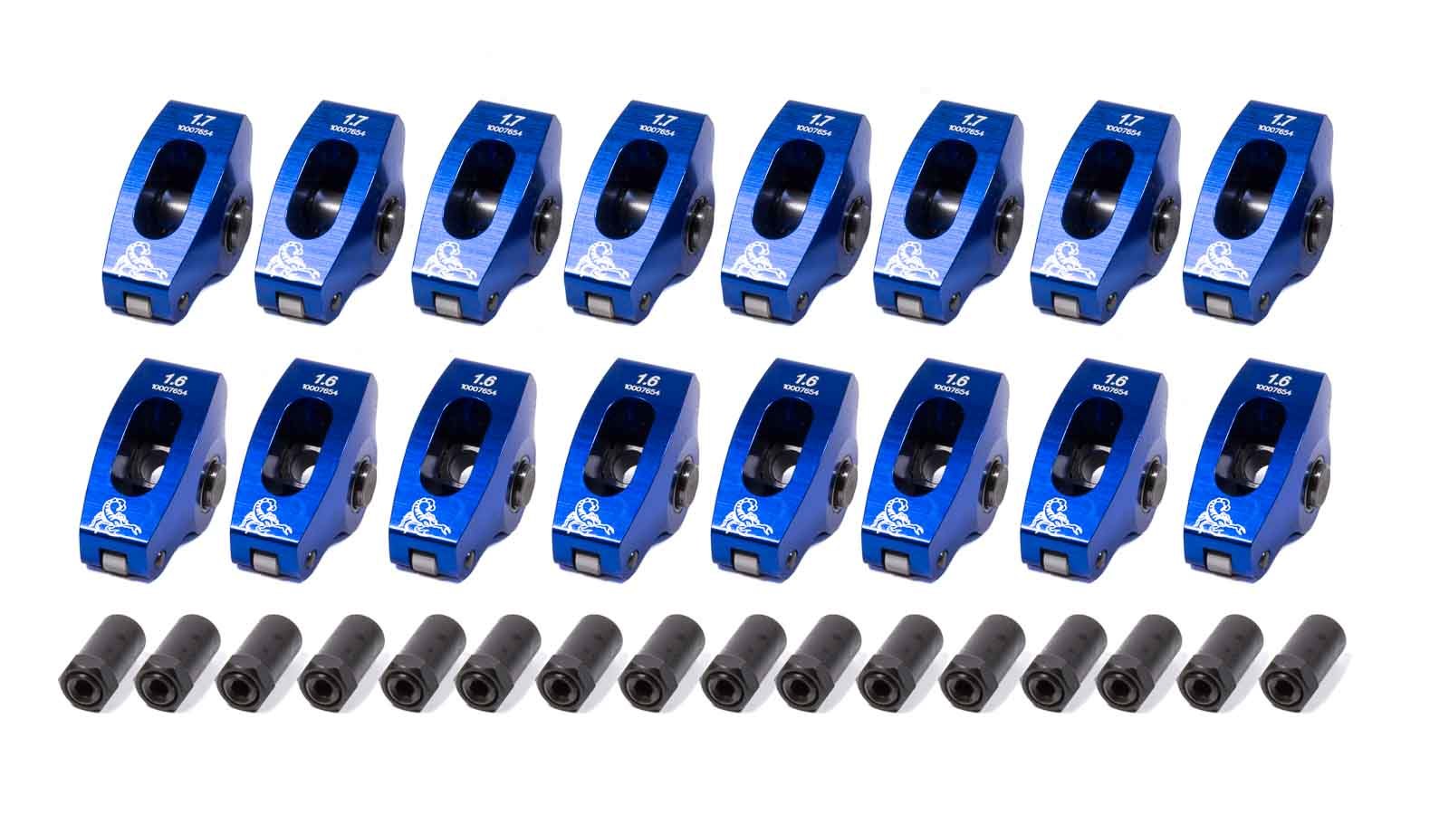 SBC Roller Rocker Arms 1.7/1.6 Ratio 7/16 Stud
