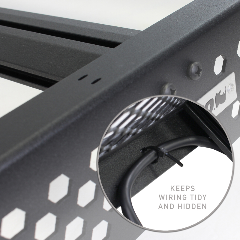 Go Rhino 24-25 Toyota Tacoma Double Cab Pickup Ceros Low Profile Roof Rack - Tex. Blk