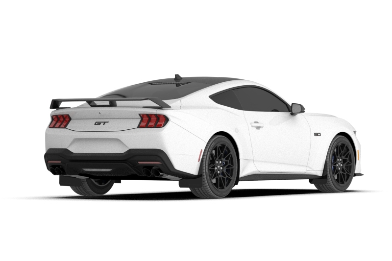 Rally Armor 2024+ Ford Mustang Black UR Mud Flap w/ Red Logo