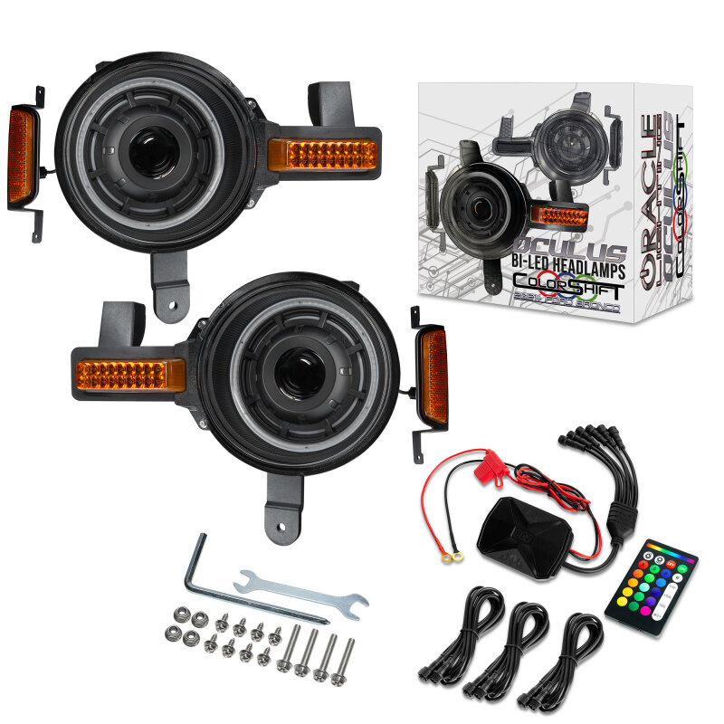 Oracle 2021+ Ford Bronco Oculus Bi-LED Projector Headlights - ColorSHIFT LED