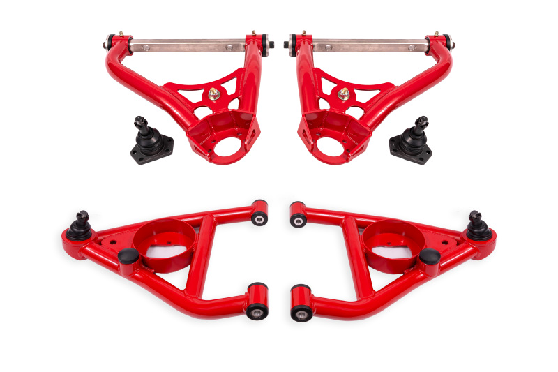 BMR 67-69 GM F-Body / 68-74 X-Body Non-Adj. Upper & Lower A-Arms (Polyurethane) - Red