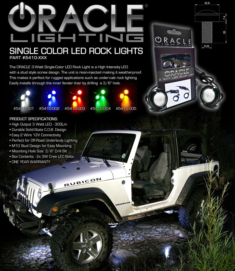 Oracle 3W Universal Cree LED Billet Light - White