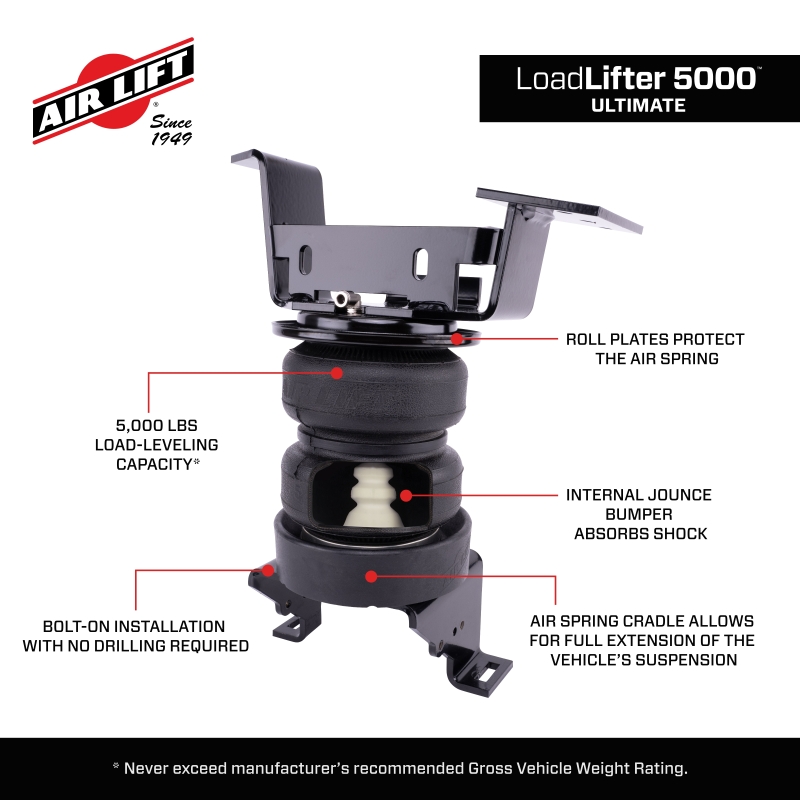 Air Lift 24-25 Chevy Silverado 2500HD ZR2 4WD Loadlifter 5000 Ultimate w/ Air Spring Cradle