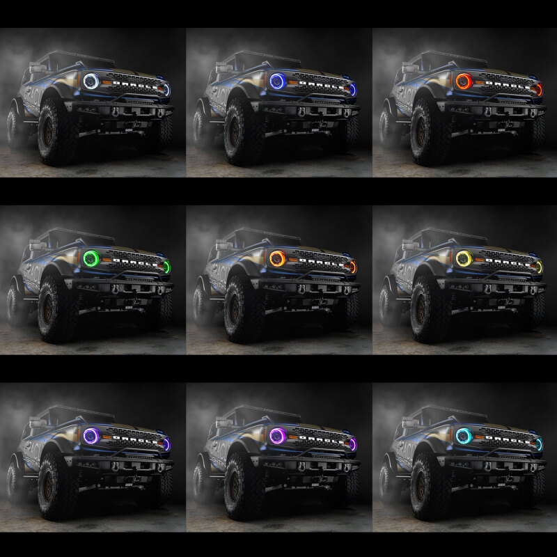 Oracle 2021+ Ford Bronco Oculus Bi-LED Projector Headlights - ColorSHIFT LED