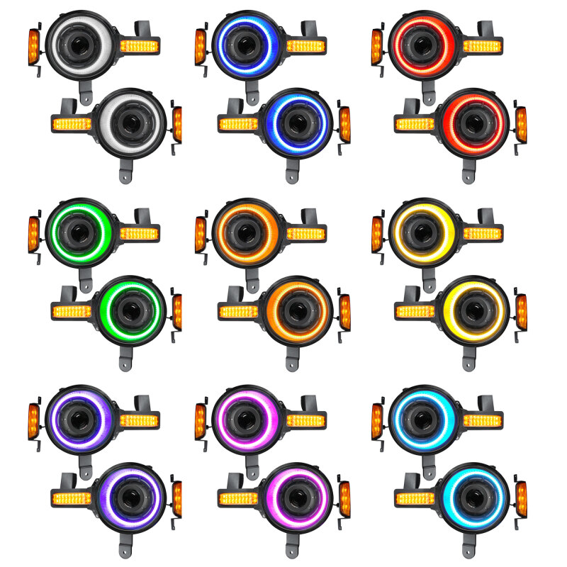 Oracle 2021+ Ford Bronco Oculus Bi-LED Projector Headlights - ColorSHIFT LED