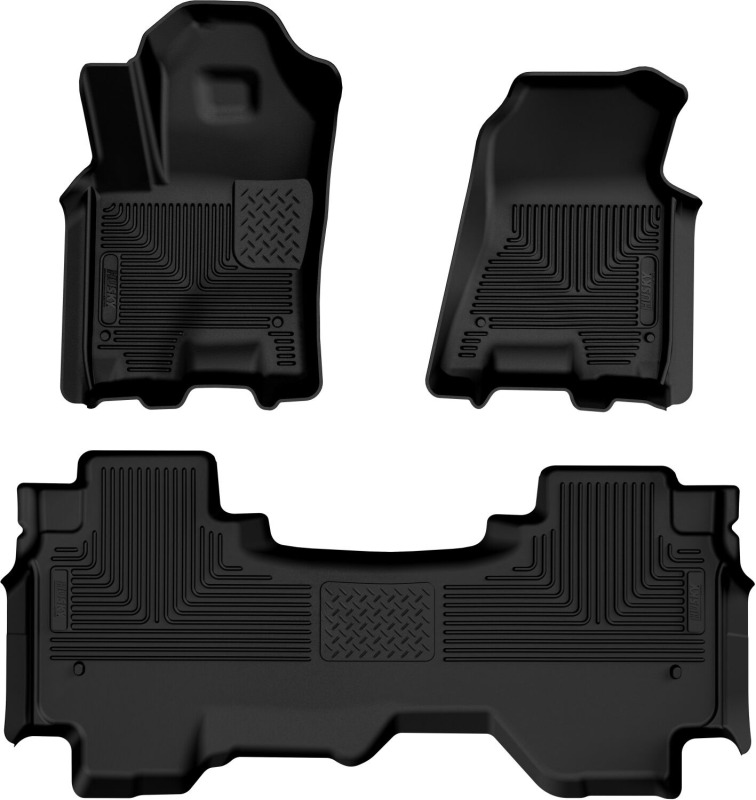 Husky Liners 2025 RAM 1500 Quad Cab Weatherbeater Front & 2nd Seat Floorliner (3pc Set) - Blk